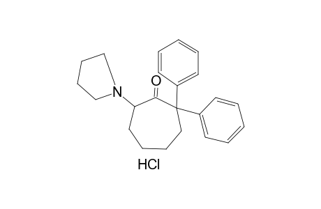2,2-DIPHENYL-7-(1-PYRROLIDINYL)CYCLOHEPTANONE, HYDROCHLORIDE