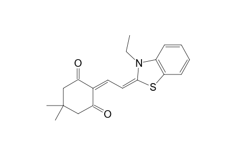 2-[(2E)-2-(3-ethyl-1,3-benzothiazol-2-ylidene)ethylidene]-5,5-dimethyl-cyclohexane-1,3-dione