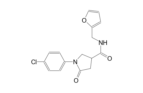 1-(4-chlorophenyl)-N-(2-furylmethyl)-5-oxo-3-pyrrolidinecarboxamide