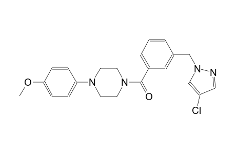 1-{3-[(4-chloro-1H-pyrazol-1-yl)methyl]benzoyl}-4-(4-methoxyphenyl)piperazine
