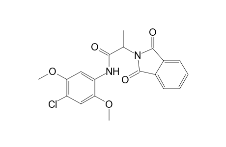 2-[1,3-bis(oxidanylidene)isoindol-2-yl]-N-(4-chloranyl-2,5-dimethoxy-phenyl)propanamide