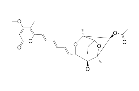 AUROVERTIN_B;6-[(1-E,3-E,5-E)-6-[8-ACETYLOXY-7-ETHYL-4-HYDROXY-1,5-DIMETHYL-2,6-DIOXABICYCLO-[3.2.1]-OCT-3-YL]-1,3,5-HEXATRIENYL]-