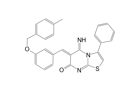 (6Z)-5-imino-6-{3-[(4-methylbenzyl)oxy]benzylidene}-3-phenyl-5,6-dihydro-7H-[1,3]thiazolo[3,2-a]pyrimidin-7-one