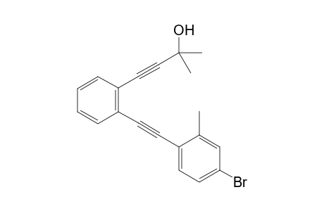 4-(2-((4-bromo-2-methylphenyl)ethynyl)phenyl)-2-methylbut-3-yn-2-ol