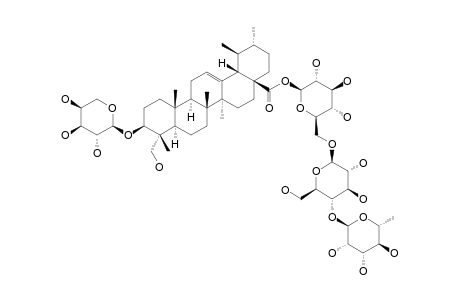 #5;SCHEFFURSOSIDE-C;3-O-ALPHA-L-ARBINOPYRANOSYL-HEDERAGENIN-28-O-ALPHA-L-RHAMNOPYRANOSYL-(1->4)-BETA-D-GLUCOPYRANOSYL-(1->6)-BETA-D-GLUCOPYRANOSIYLESTER