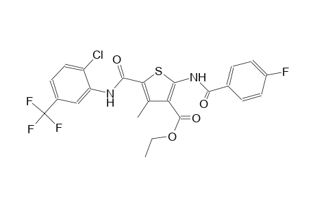 3-thiophenecarboxylic acid, 5-[[[2-chloro-5-(trifluoromethyl)phenyl]amino]carbonyl]-2-[(4-fluorobenzoyl)amino]-4-methyl-,