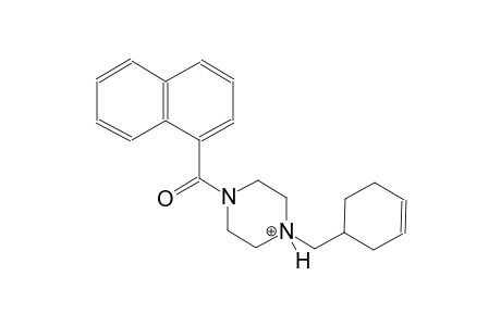 1-(3-cyclohexen-1-ylmethyl)-4-(1-naphthoyl)piperazin-1-ium
