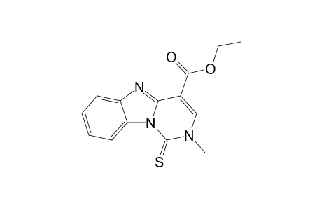 2-Methyl-1-sulfanylidene-4-pyrimido[1,6-a]benzimidazolecarboxylic acid ethyl ester