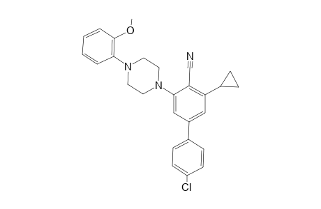 4-(4-chlorophenyl)-2-cyclopropyl-6-[4-(2-methoxyphenyl)-1-piperazinyl]benzonitrile