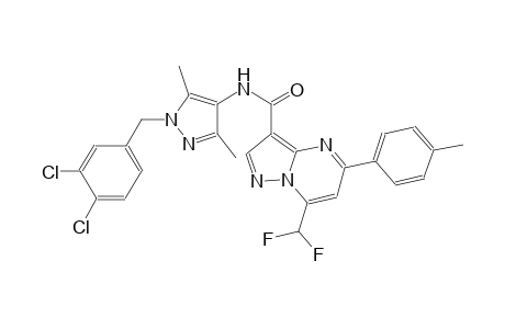N-[1-(3,4-dichlorobenzyl)-3,5-dimethyl-1H-pyrazol-4-yl]-7-(difluoromethyl)-5-(4-methylphenyl)pyrazolo[1,5-a]pyrimidine-3-carboxamide