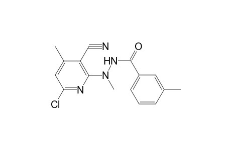 Benzoic acid, 3-methyl-, N'-(6-chloro-3-cyano-4-methyl-2-pyridinyl)-N'-methylhydrazide