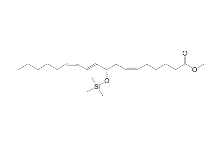(9S,6Z,10E,12Z)-Hydroxyoctadeca-6,10,12-trienoic acid methyl ester trimethylsilyl dev.