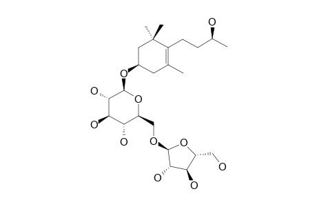 (3R,9S)-MEGASTIGMAN-5-EN-3,9-DIOL-3-O-[ALPHA-L-ARABINOFURANOSYL-(1->6)]-BETA-D-GLUCOPYRANOSIDE