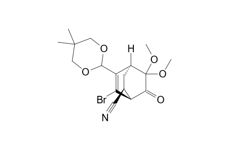 (1R*,2S*,4S*)-6-Bromo-5-(5,5-dimethyl-1,3-dioxan-2-yl)-8,8-dimethoxy-7-oxobicyclo[2.2.2]oct-5-ene-2-yl cyanide