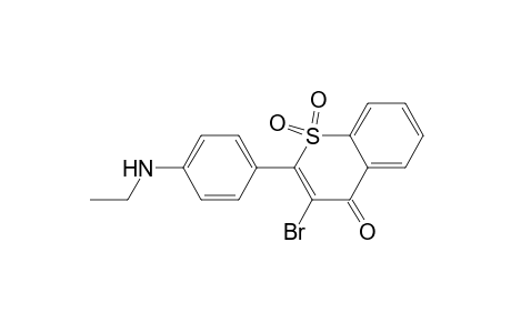 4H-1-Benzothiopyran-4-one, 3-bromo-2-[4-(ethylamino)phenyl]-, 1,1-dioxide