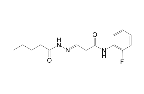 N-(2-Fluoro-phenyl)-3-(pentanoyl-hydrazono)-butyramide