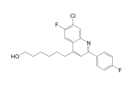 6-[7-Chloro-6-fluoro-2-(4-fluorophenyl)quinolin-4-yl]hexan-1-ol