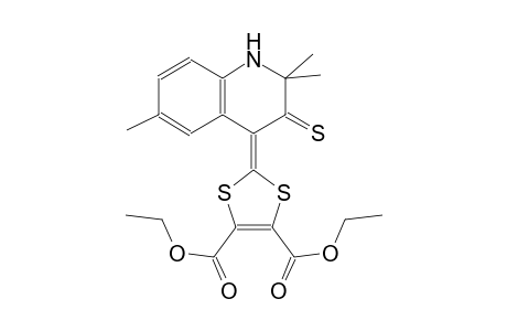 1,3-dithiole-4,5-dicarboxylic acid, 2-(2,3-dihydro-2,2,6-trimethyl-3-thioxo-4(1H)-quinolinylidene)-, diethyl ester