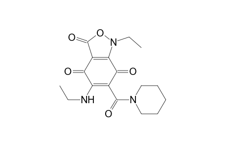 1-Ethyl-5-ethylamino-3,4,7-trihydrobenzo[1,2-c]isoxazole-3,4,7-trioxo-6-carboxylic acid-(1'-piperidinyl)amide