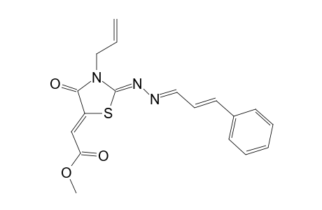 (Z)-Methyl 2-((Z)-3-allyl-4-oxo-2-{(E)-[(E)-3-phenylallylidene]-hydrazono}thiazolidin-5-ylidene)acetate