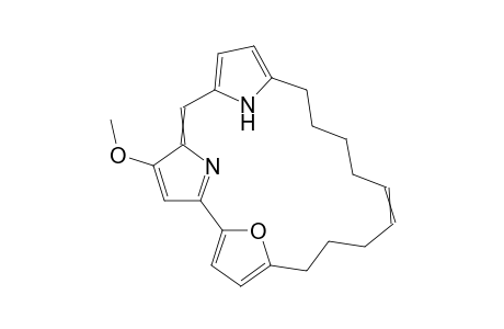 (2(1)E)-2(3)-methoxy-2(2)H,4(1)H-2(5,2),4(2,5)-dipyrrola-1(2,5)-furanacyclotridecaphan-9-ene