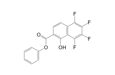 2-Naphthalenecarboxylic acid, 5,6,7,8-tetrafluoro-1-hydroxy-, phenyl ester