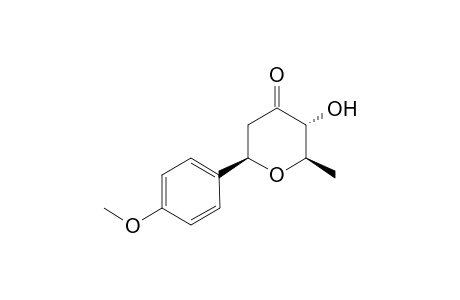 (2R,3R,6R)-3-Hydroxy-6-(4-methoxyphenyl)-2-methyloxan-4-one