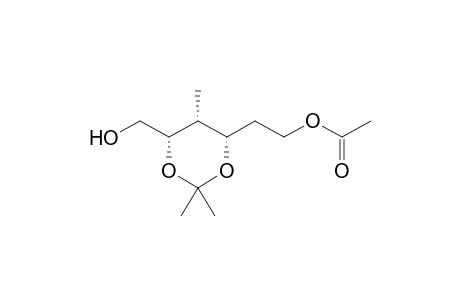 (4R,5R,6S)-4-Acetyloxyethyl-6-hydroxymethyl-2,2,5-trimethyl-1,3-dioxane