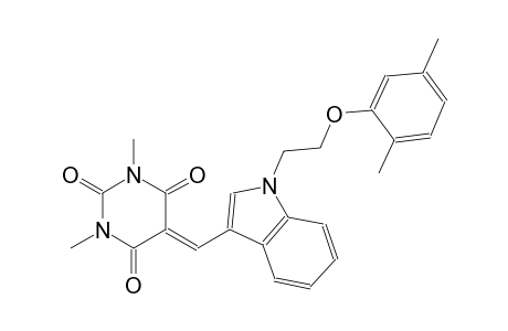 5-({1-[2-(2,5-dimethylphenoxy)ethyl]-1H-indol-3-yl}methylene)-1,3-dimethyl-2,4,6(1H,3H,5H)-pyrimidinetrione