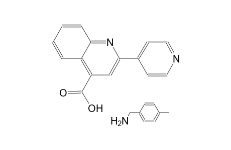 2-(4-pyridinyl)-4-quinolinecarboxylic acid compound with (4-methylphenyl)methanamine (1:1)