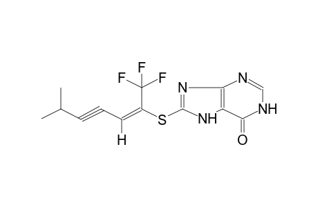 (E)-S-(1,1,1-TRIFLUORO-6-METHYL-2-HEPTEN-4-YN-2-YL)-8-MERCAPTOHYPOXANTHINE