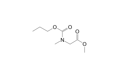 Sarcosine, N-(N-propyloxycarbonyl)-, methyl ester