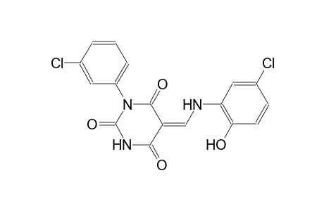 (5Z)-5-[(5-chloro-2-hydroxyanilino)methylene]-1-(3-chlorophenyl)-2,4,6(1H,3H,5H)-pyrimidinetrione