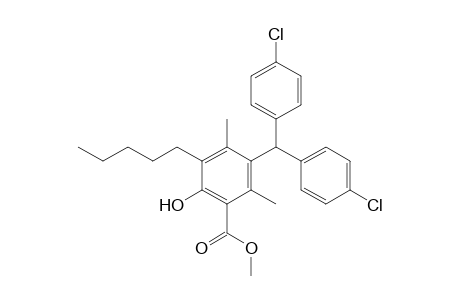 Methyl 3-(bis(4-chlorophenyl)methyl)-6-hydroxy-5-pentyl-2,4-dimethylbenzoate