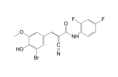 3-bromo-alpha-cyano-2',4'-difluoro-4-hydroxy-5-methoxycinnamanilide