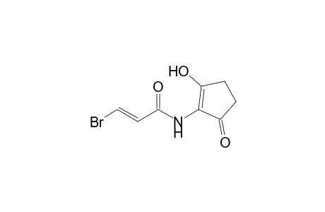 (E)-3-bromanyl-N-(2-oxidanyl-5-oxidanylidene-cyclopenten-1-yl)prop-2-enamide