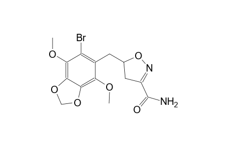 3-isoxazolecarboxamide, 5-[(6-bromo-4,7-dimethoxy-1,3-benzodioxol-5-yl)methyl]-4,5-dihydro-