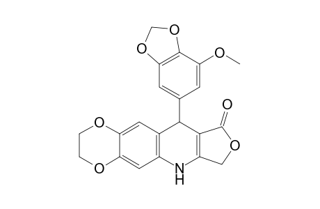 10-(7-Methoxy-1,3-benzodioxol-5-yl)-2,3,7,10-tetrahydro[1,4]dioxino[2,3-g]furo[3,4-b]quinolin9(6H)-one