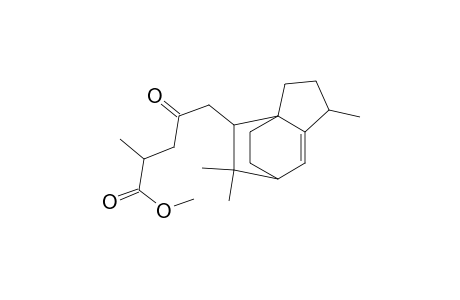 4,8,8-trimethyl-9-(2-oxo-4-methoxycarbonylpentyl)tricyclo[5.2.2.0(1,5)]undec-5-ene