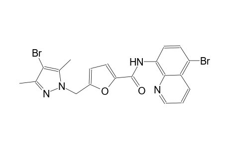 5-[(4-bromo-3,5-dimethyl-1H-pyrazol-1-yl)methyl]-N-(5-bromo-8-quinolinyl)-2-furamide