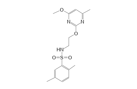 N-{2-[(4-methoxy-6-methyl-2-pyrimidinyl)oxy]ethyl}-2,5-dimethylbenzenesulfonamide