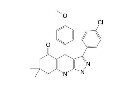 3-(4-CHLOROPHENYL)-4-(4-METHOXYPHENYL)-7,7-DIMETHYL-4,7,8,9-TETRAHYDRO-1H,6H-PYRAZOLO-[3,4-B]-QUINOLIN-5-ONE