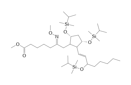 .alpha.-6-methoxyimino-7-(2-(3-(isopropyldimethylsiloxy)-1(E)-octenyl)-3,5-cis-di(isopropyldimethylsiloxy)cyclopentyl)heptanoic acid methyl ester