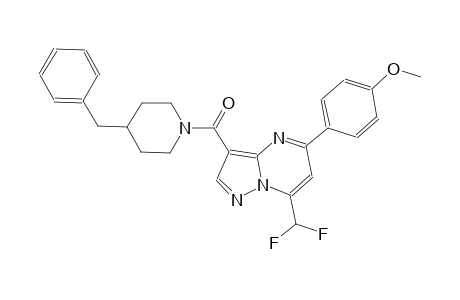 3-[(4-benzyl-1-piperidinyl)carbonyl]-7-(difluoromethyl)-5-(4-methoxyphenyl)pyrazolo[1,5-a]pyrimidine