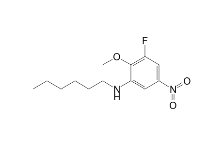 N-(1-Hexyl)-3-fluoro-2-methoxy-5-nitroaniline