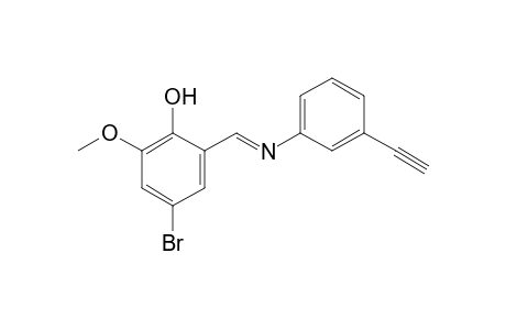 4-bromo-2-[N-(m-ethynylphenyl)formimidoyl]-6-methoxyphenol