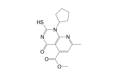 pyrido[2,3-d]pyrimidine-5-carboxylic acid, 1-cyclopentyl-1,4-dihydro-2-mercapto-7-methyl-4-oxo-, methyl ester