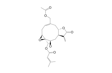 1(10)E-(3S,4R,5R,7S,8S)-14-Acetyloxy-3,4-epoxy-5-hydroxy-15-senecioyloxygermacra-1(10),11(13)-dien-8,12-olide