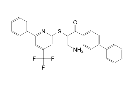 [3-amino-6-phenyl-4-(trifluoromethyl)-2-thieno[2,3-b]pyridinyl]-(4-phenylphenyl)methanone