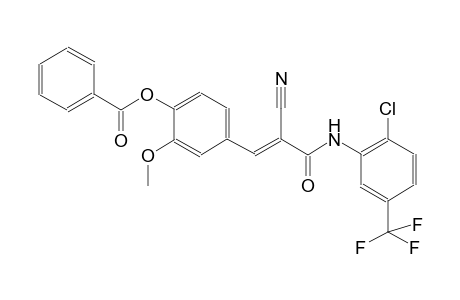 4-{(1E)-3-[2-chloro-5-(trifluoromethyl)anilino]-2-cyano-3-oxo-1-propenyl}-2-methoxyphenyl benzoate